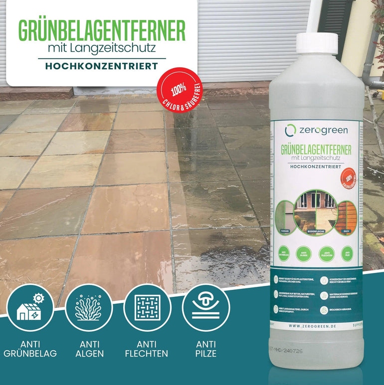 zerogreen® Grünbelagentferner mit Langzeitschutz - zerogreen