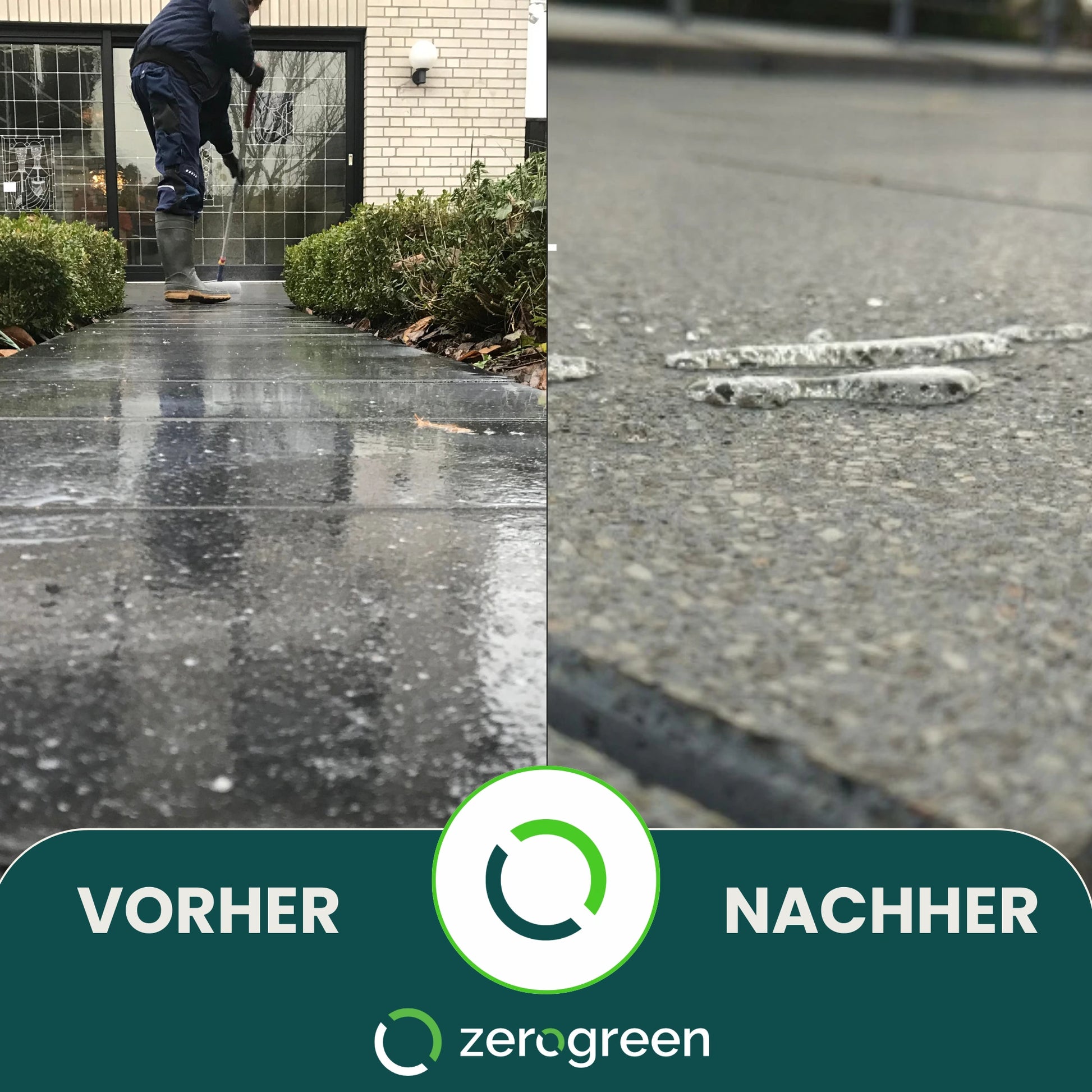 Imprägnierung einer Terrasse mit zerogreen Nano Imprägnierung