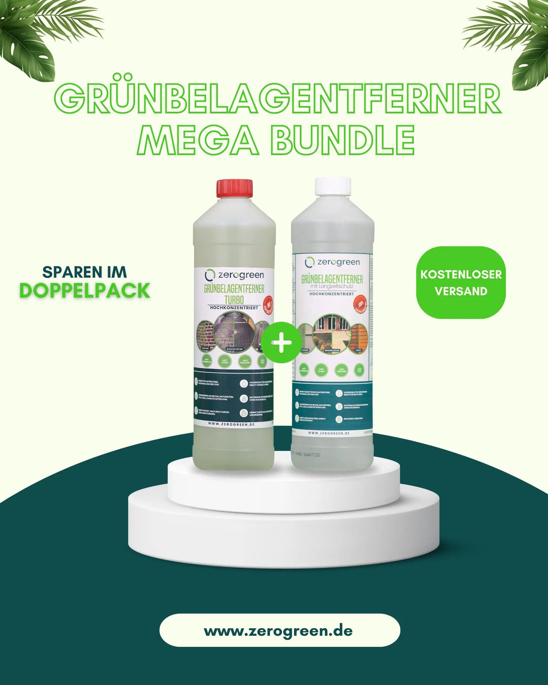 grünbelagentferner sonnensegel zerogreen® Grünbelagentferner Mega Bundle