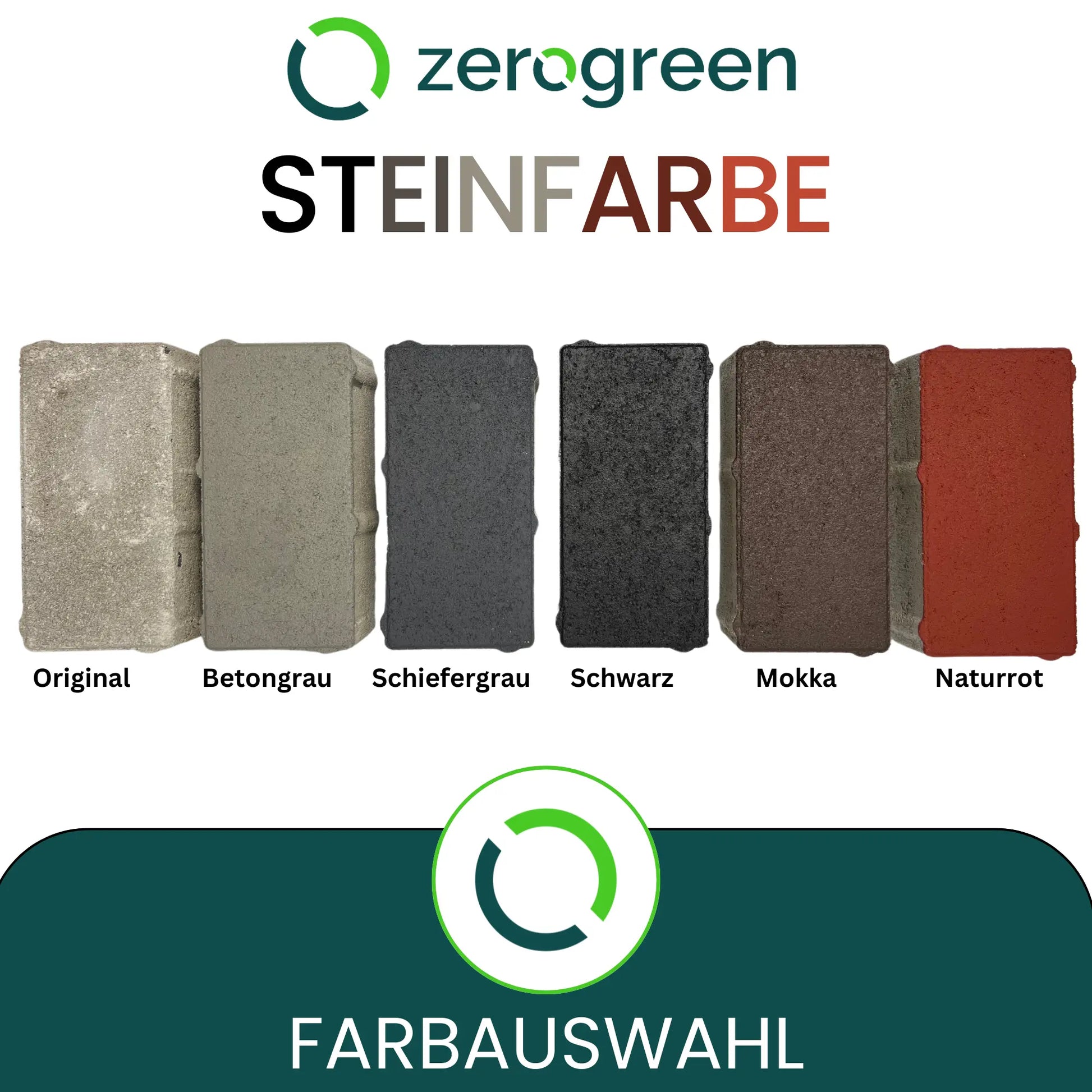 zerogreen® Steinfarbe | Beton- & Plastersteinfarbe außen | 5L